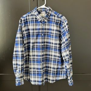 *3 FOR $13* Old Navy Blue Plaid Button Down Shirt